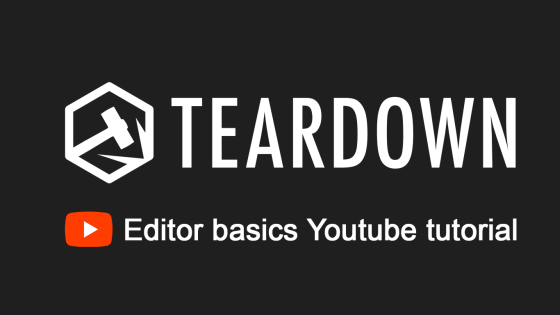 Teardown editor Youtube tutorial